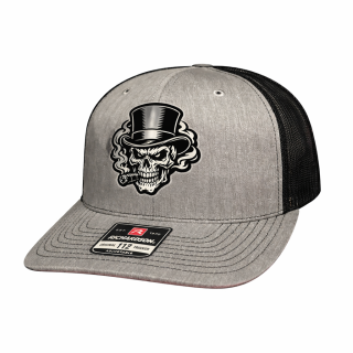 Smoking Skull Richardson Trucker Hat | Outlaw Drag Racing Snapback Cap