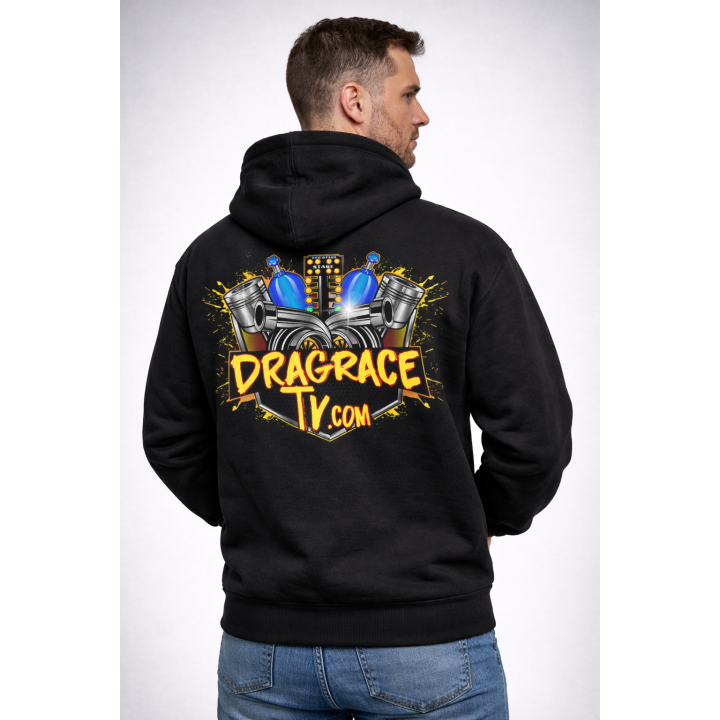 DragRaceTV Performance Engine Hoodie | Drag Racing Hooded Sweatshirt