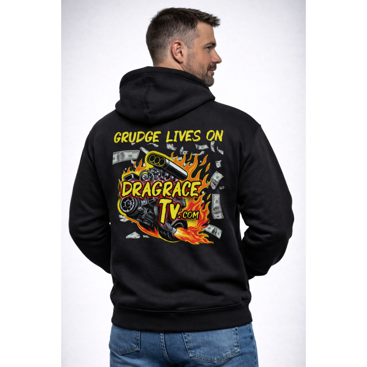 Grudge Lives On DragRaceTV Hoodie | Drag Racing Grudge Racing Hooded Sweatshirt
