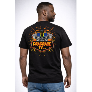 DragRaceTV Engine & Tree T-Shirt | Drag Racing Performance Tee