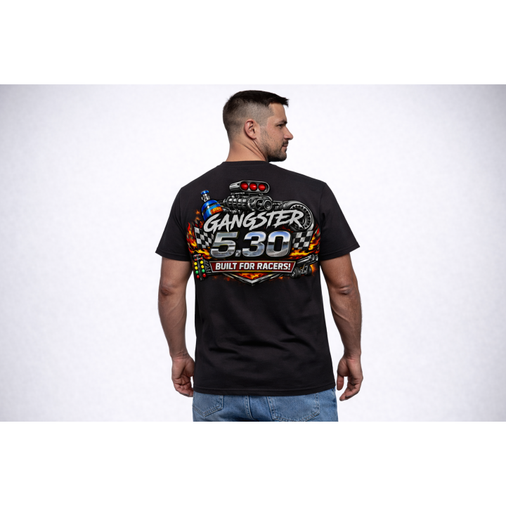 Gangster 5.30 Built for Racers Drag Racing T-Shirt | 5.30 Class Outlaw Racing Tee