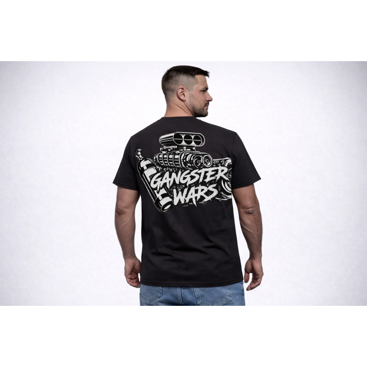 Gangster Wars Nitro Engine Drag Racing T-Shirt | Outlaw Drag Racing Tee