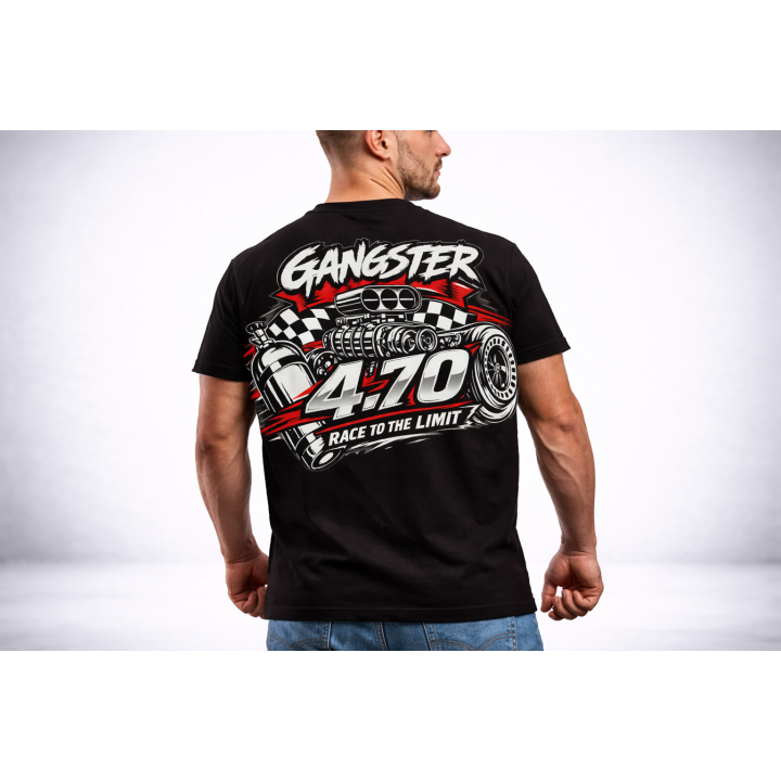 Gangster 4.70 Race to the Limit Drag Racing T-Shirt | Outlaw Drag Racing Tee