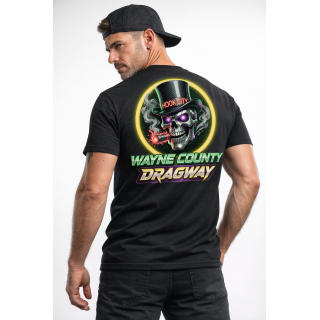 Wayne County Dragway Hook City Skull T-Shirt | Outlaw Drag Racing Track Tee