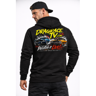 DragRaceTV Watch It Live Outlaw Drag Racing Hoodie | Classic Muscle Drag Racing Hooded Sweatshirt