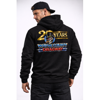 Wayne County Dragway 25 Years Hook City Hoodie | Anniversary Drag Racing Hooded Sweatshirt